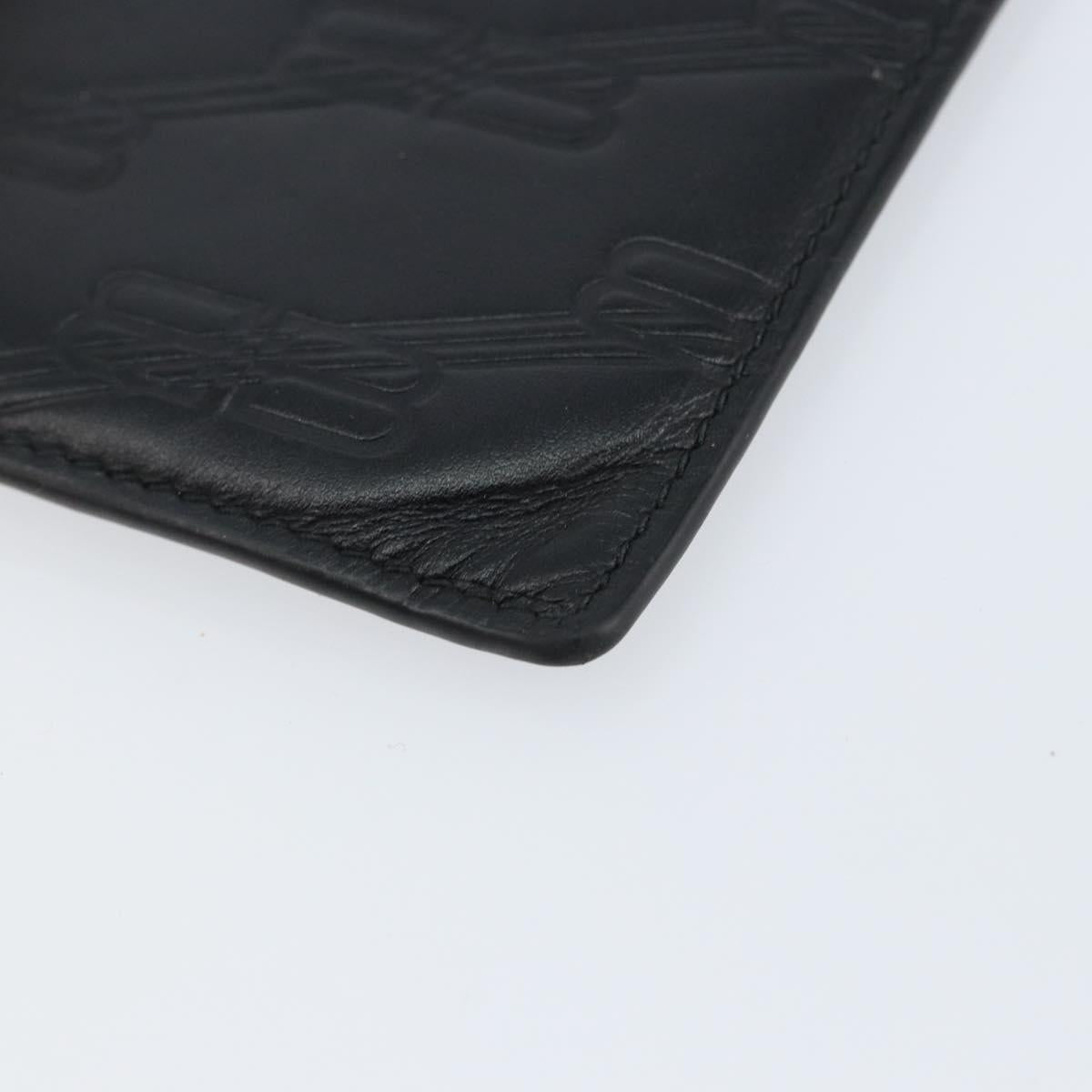 BALENCIAGA Card Case Leather Black 717784 Auth 146092