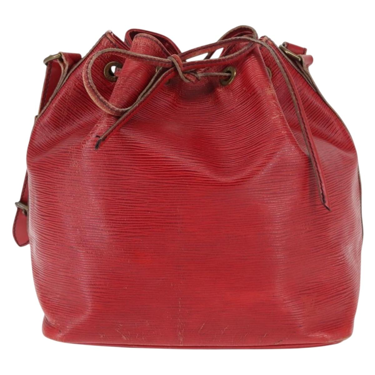 LOUIS VUITTON Epi Petit Noe Shoulder Bag Red M44107 LV Auth 146111