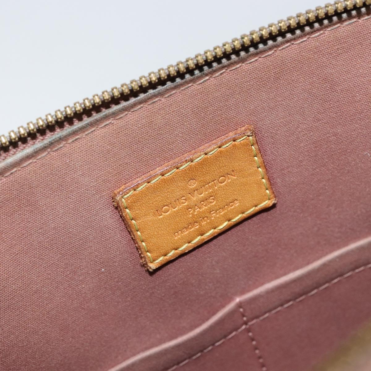 LOUIS VUITTON Monogram Vernis Alma PM Hand Bag Beige M90170 LV Auth 146112