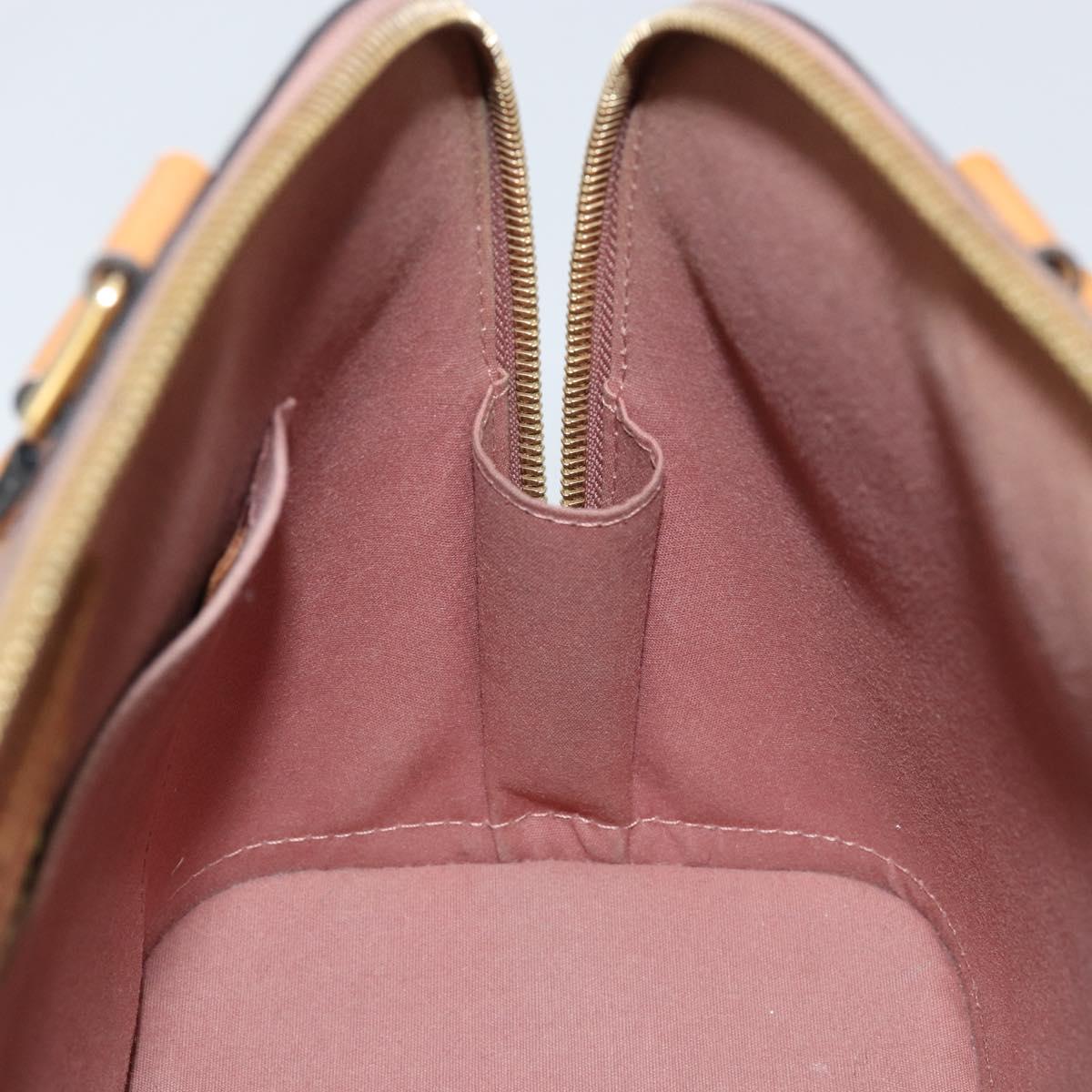 LOUIS VUITTON Monogram Vernis Alma PM Hand Bag Beige M90170 LV Auth 146112