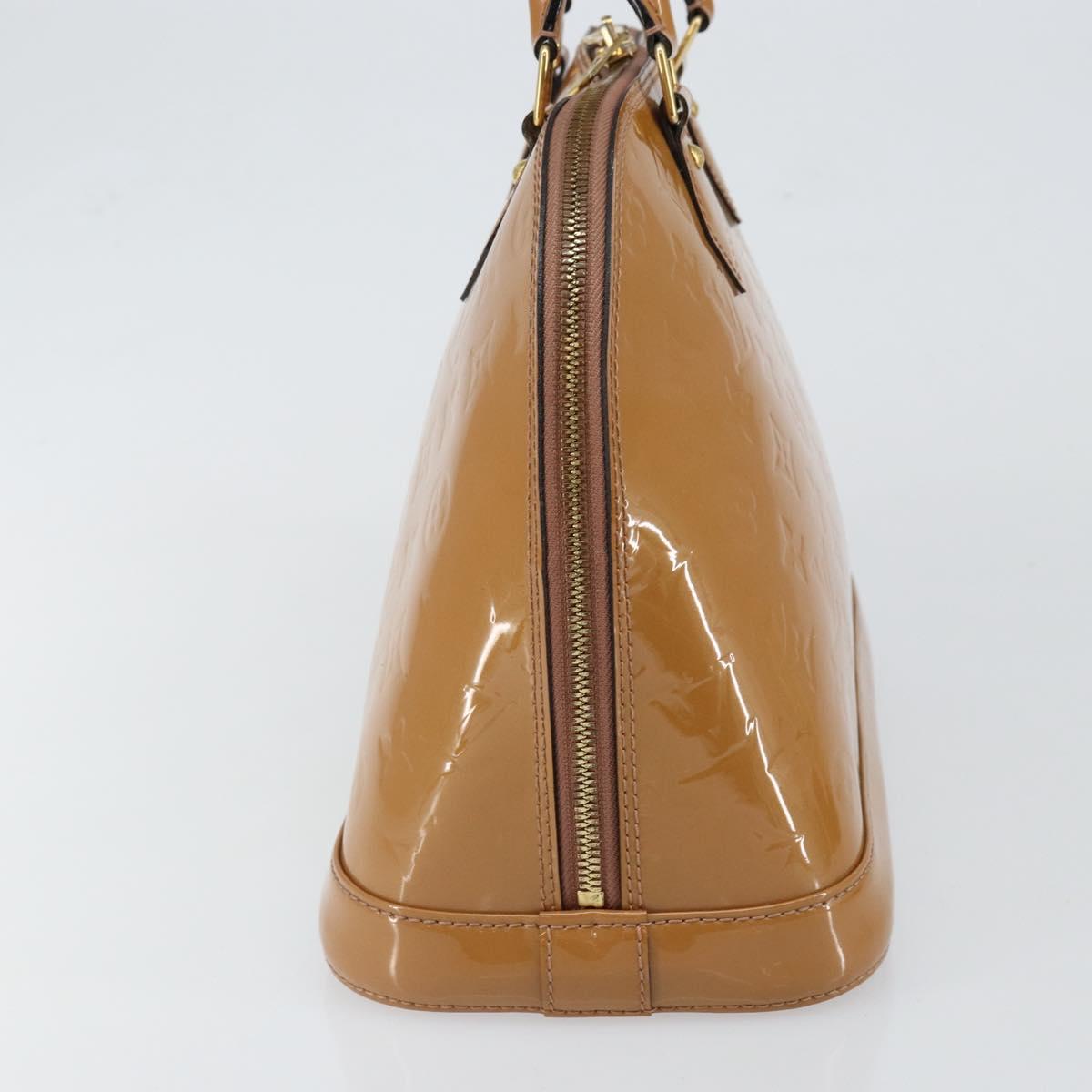 LOUIS VUITTON Monogram Vernis Alma PM Hand Bag Beige M90170 LV Auth 146112