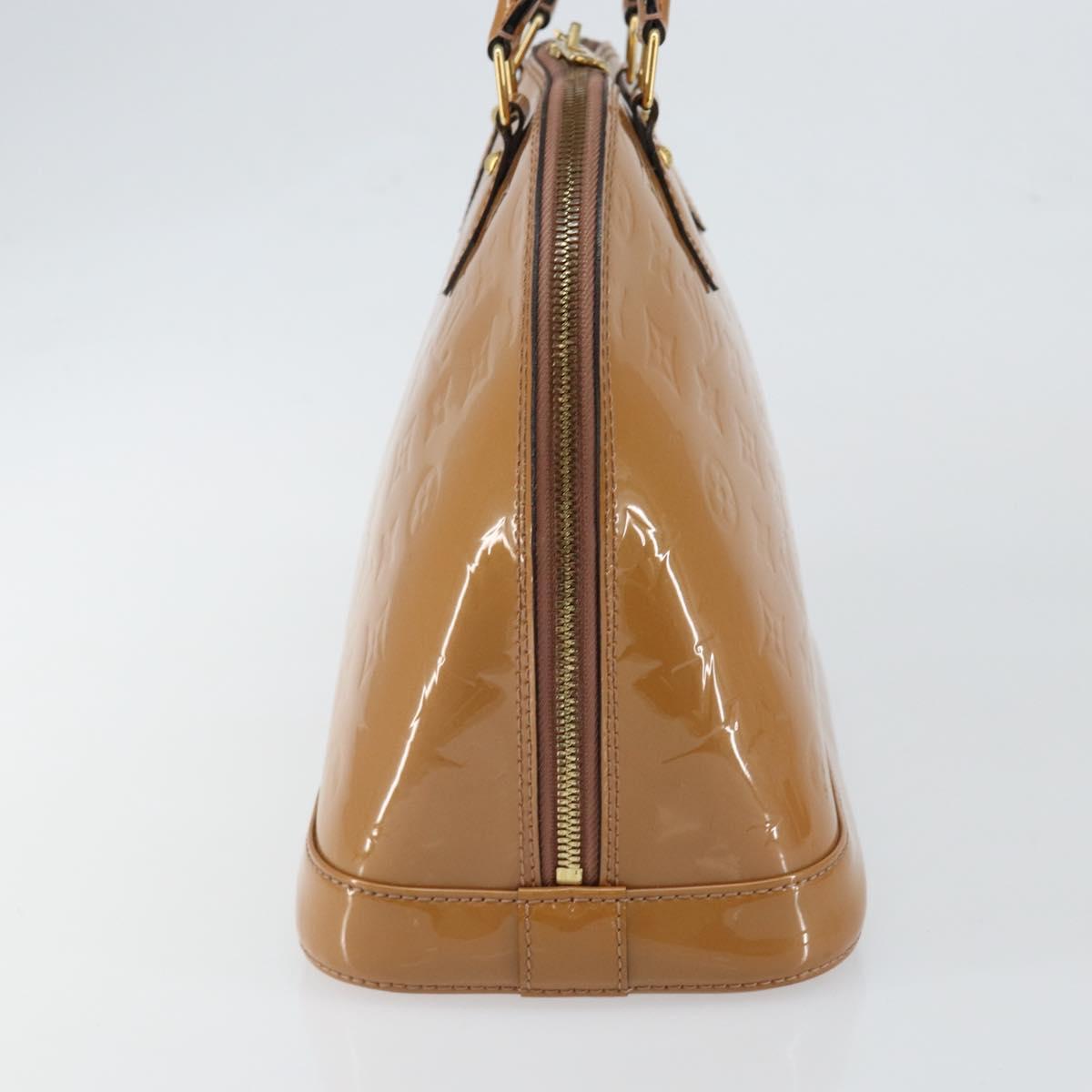 LOUIS VUITTON Monogram Vernis Alma PM Hand Bag Beige M90170 LV Auth 146112