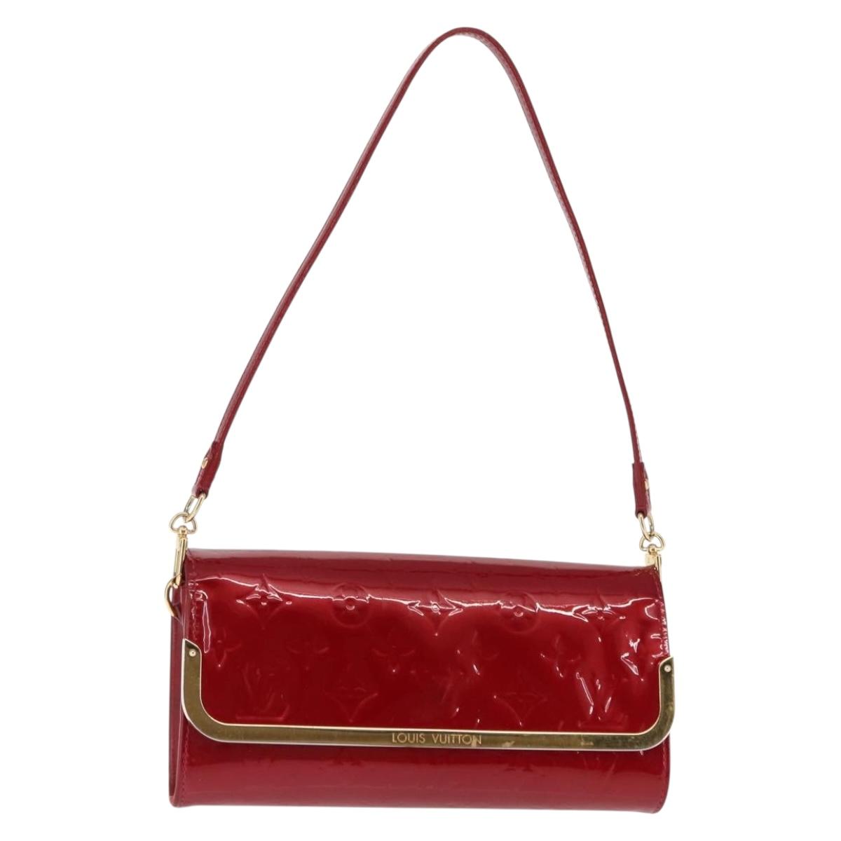 LOUIS VUITTON Monogram Vernis Rossmore MM Bag Pomme D'amour M91550 Auth 146113