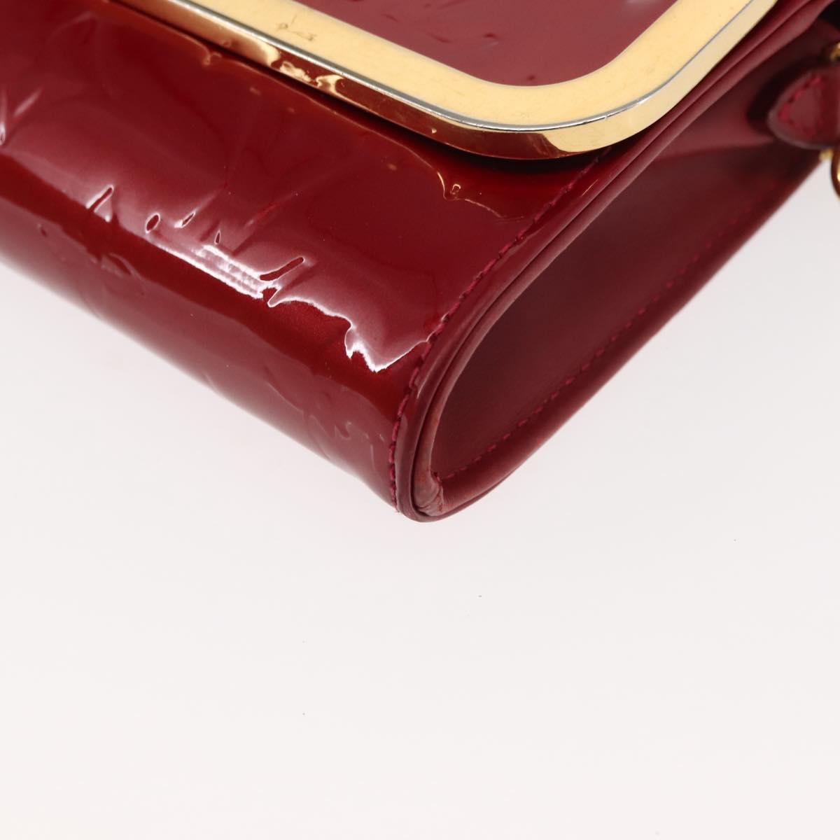 LOUIS VUITTON Monogram Vernis Rossmore MM Bag Pomme D'amour M91550 Auth 146113