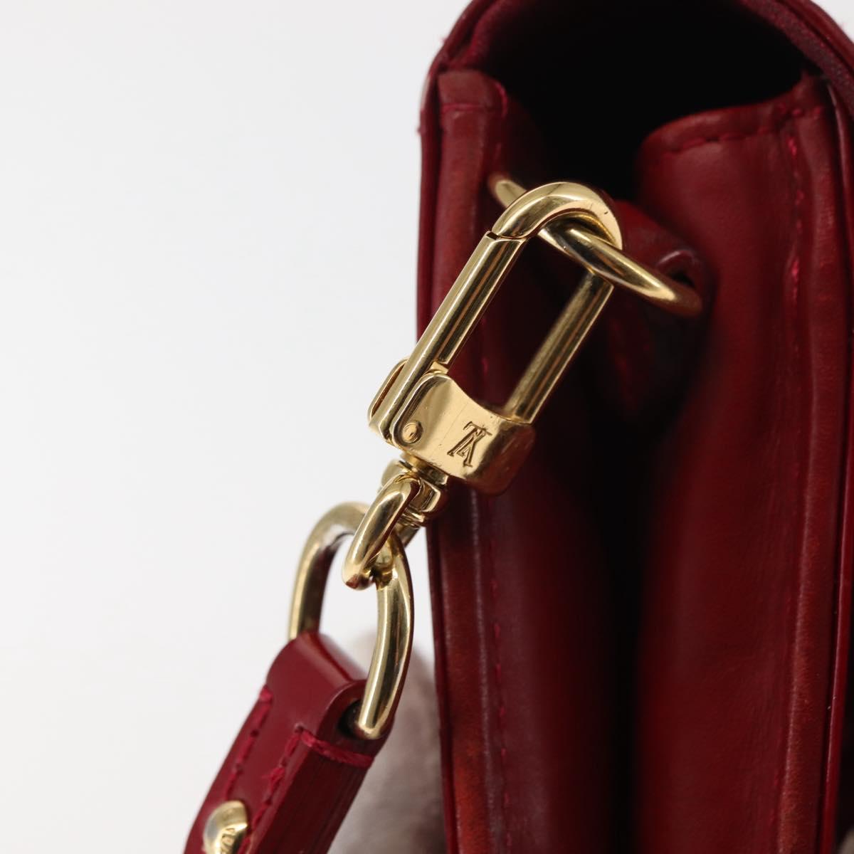 LOUIS VUITTON Monogram Vernis Rossmore MM Bag Pomme D'amour M91550 Auth 146113