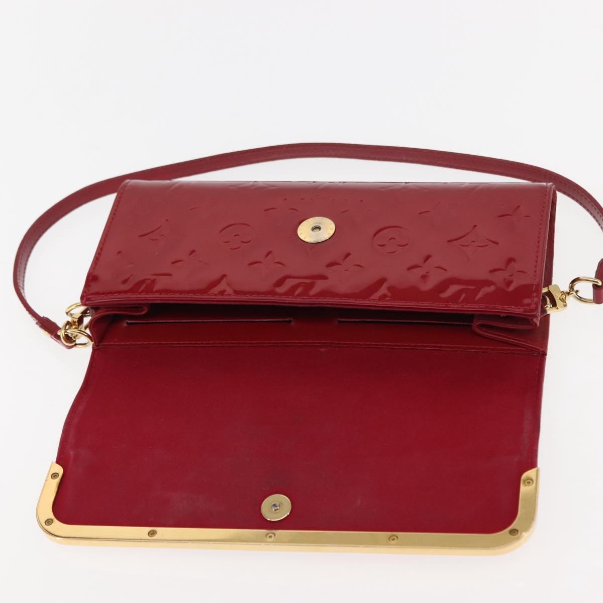 LOUIS VUITTON Monogram Vernis Rossmore MM Bag Pomme D'amour M91550 Auth 146113