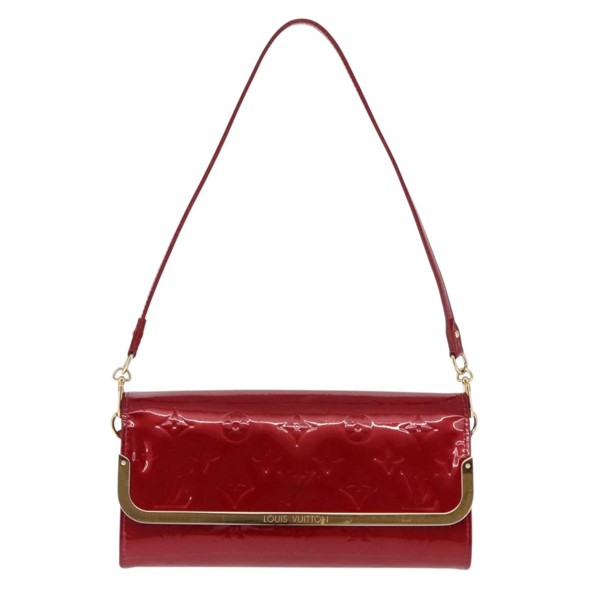 LOUIS VUITTON Monogram Vernis Rossmore MM Bag Pomme D'amour M91550 Auth 146113
