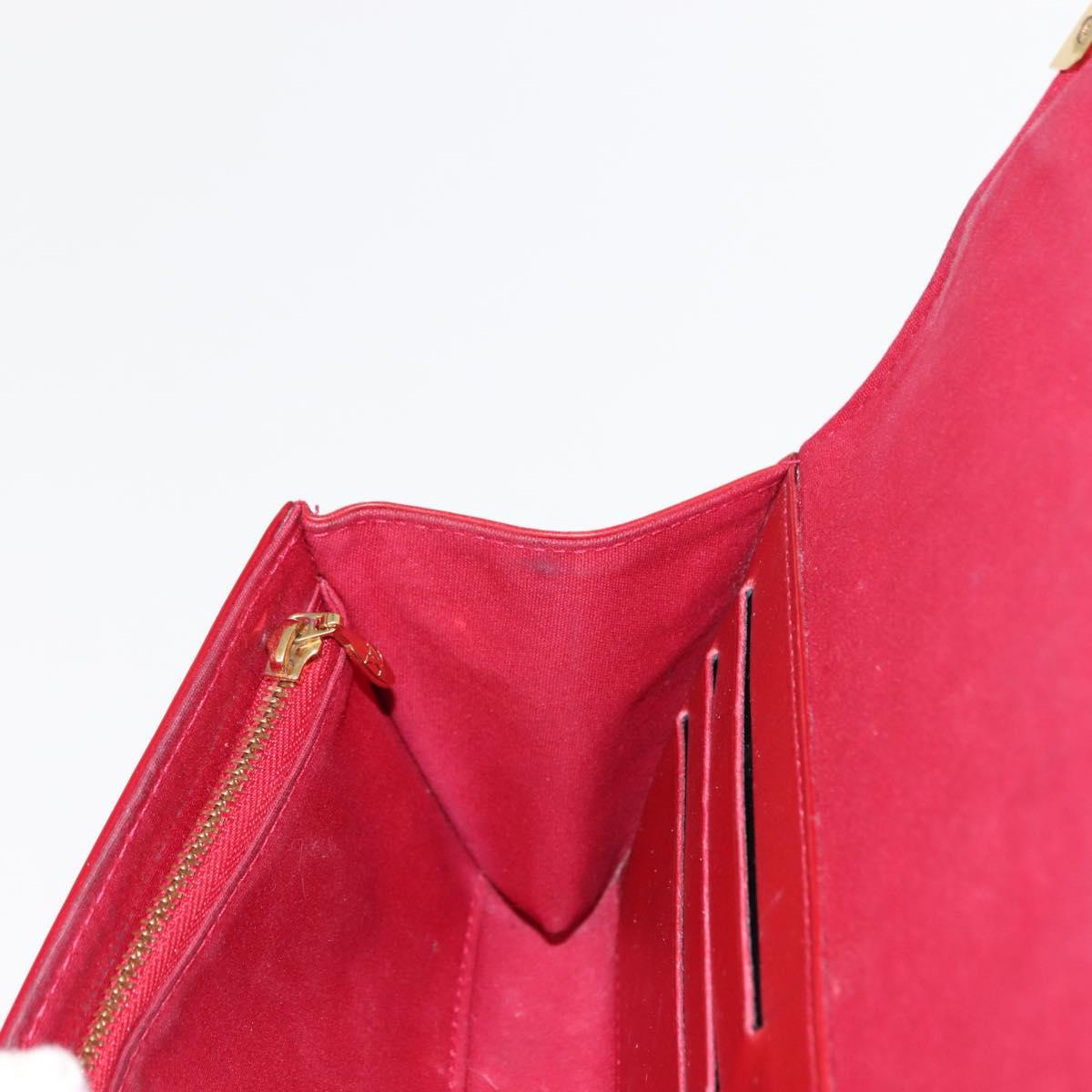 LOUIS VUITTON Monogram Vernis Rossmore MM Bag Pomme D'amour M91550 Auth 146113