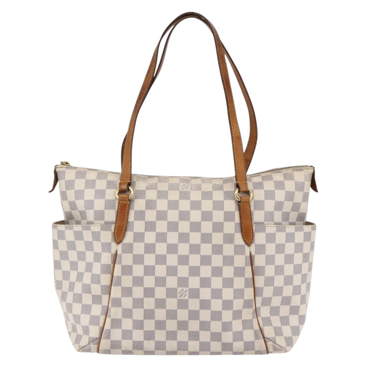 LOUIS VUITTON Damier Azur Totally MM Tote Bag N51262 LV Auth 146115