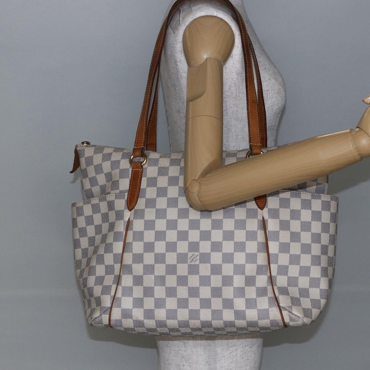 LOUIS VUITTON Damier Azur Totally MM Tote Bag N51262 LV Auth 146115