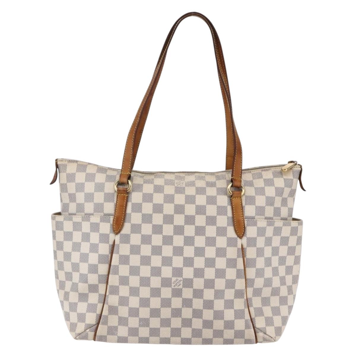 LOUIS VUITTON Damier Azur Totally MM Tote Bag N51262 LV Auth 146115