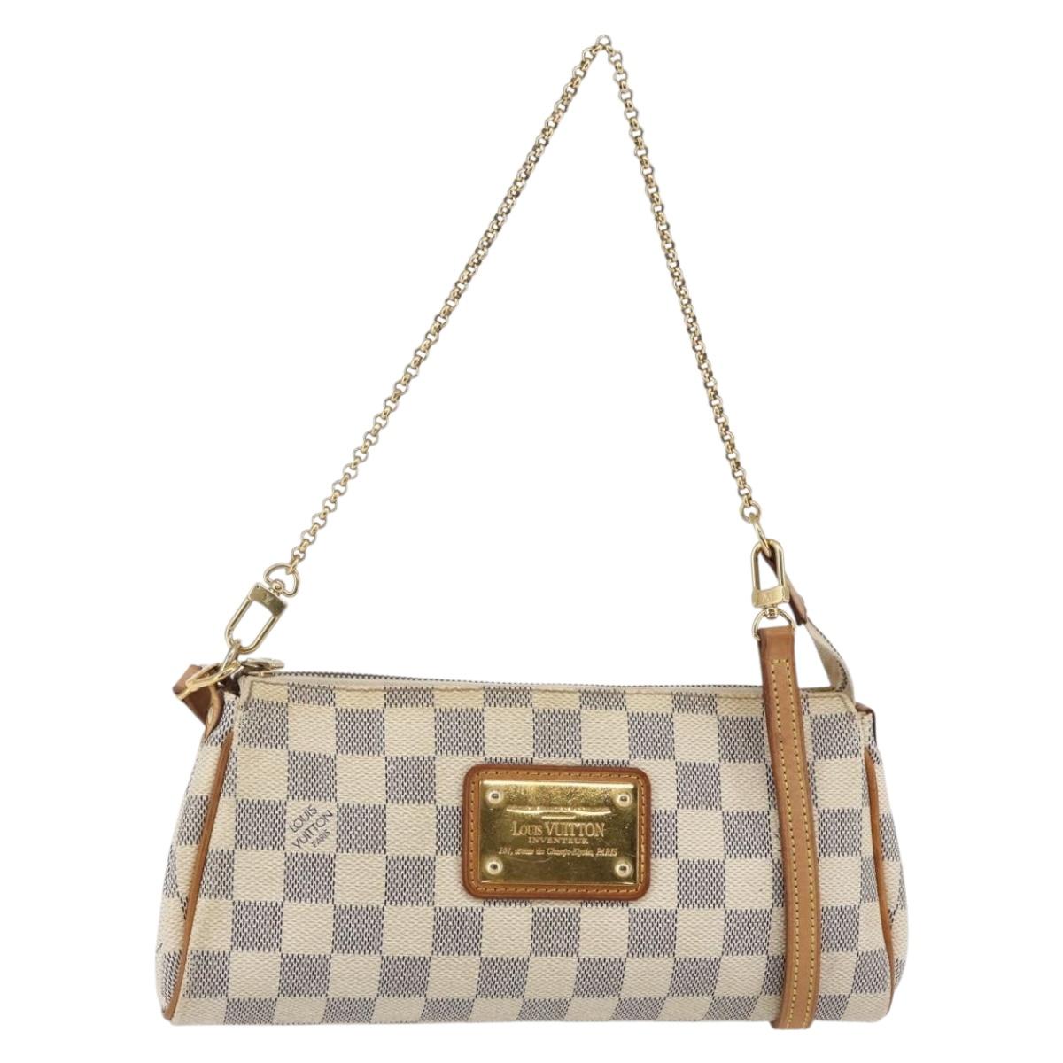 LOUIS VUITTON Damier Azur Eva Shoulder Bag 2way N55214 LV Auth 146116