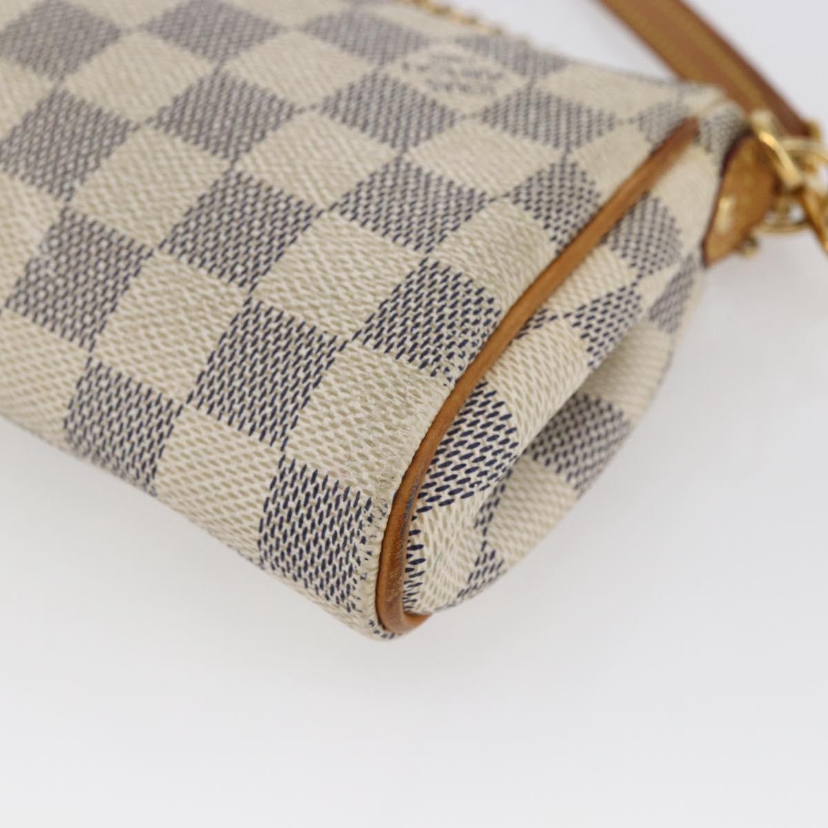 LOUIS VUITTON Damier Azur Eva Shoulder Bag 2way N55214 LV Auth 146116