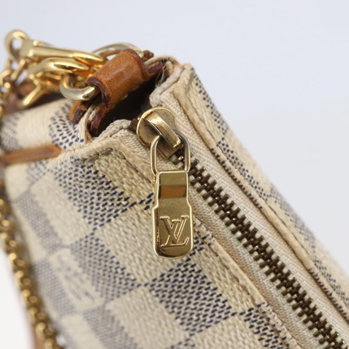 LOUIS VUITTON Damier Azur Eva Shoulder Bag 2way N55214 LV Auth 146116