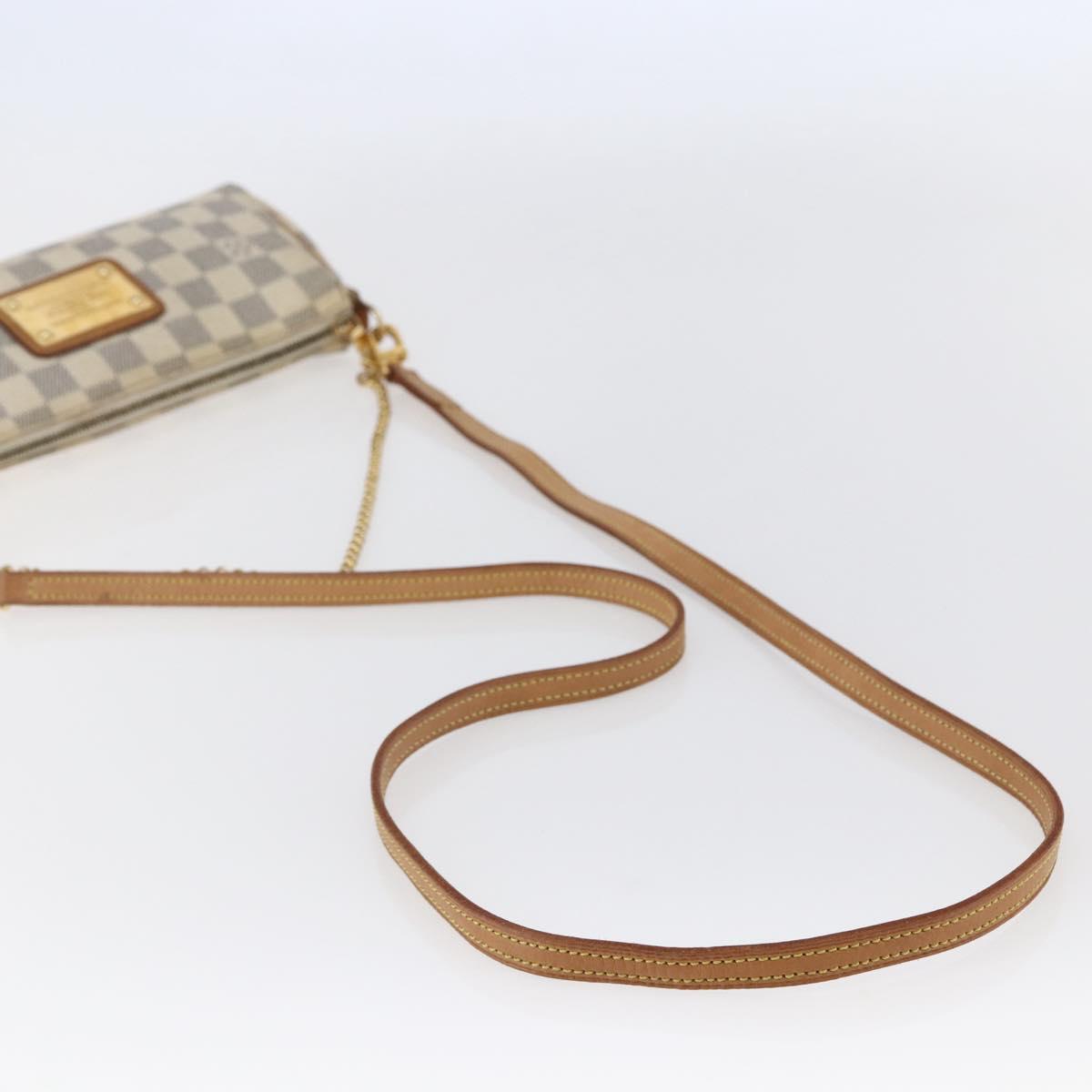 LOUIS VUITTON Damier Azur Eva Shoulder Bag 2way N55214 LV Auth 146116