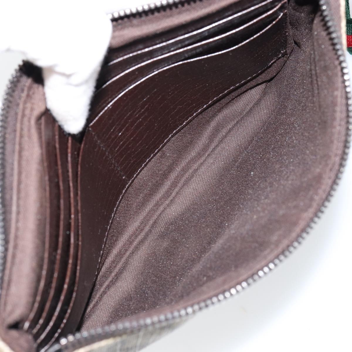 GUCCI GG Supreme Web Sherry Line Bag PVC Beige Silver 190553 0959 Auth 146121