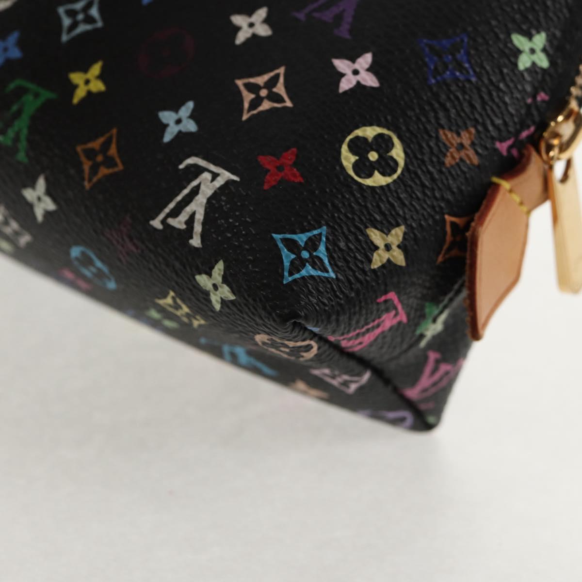 LOUIS VUITTON Monogram Multicolor Pochette Pouch Black M47355 LV Auth 146126V