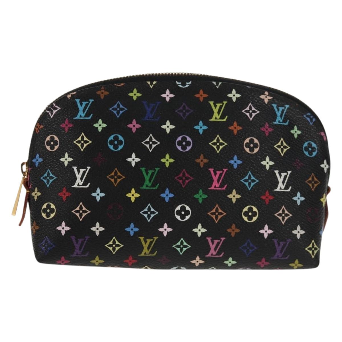 LOUIS VUITTON Monogram Multicolor Pochette Pouch Black M47355 LV Auth 146126V
