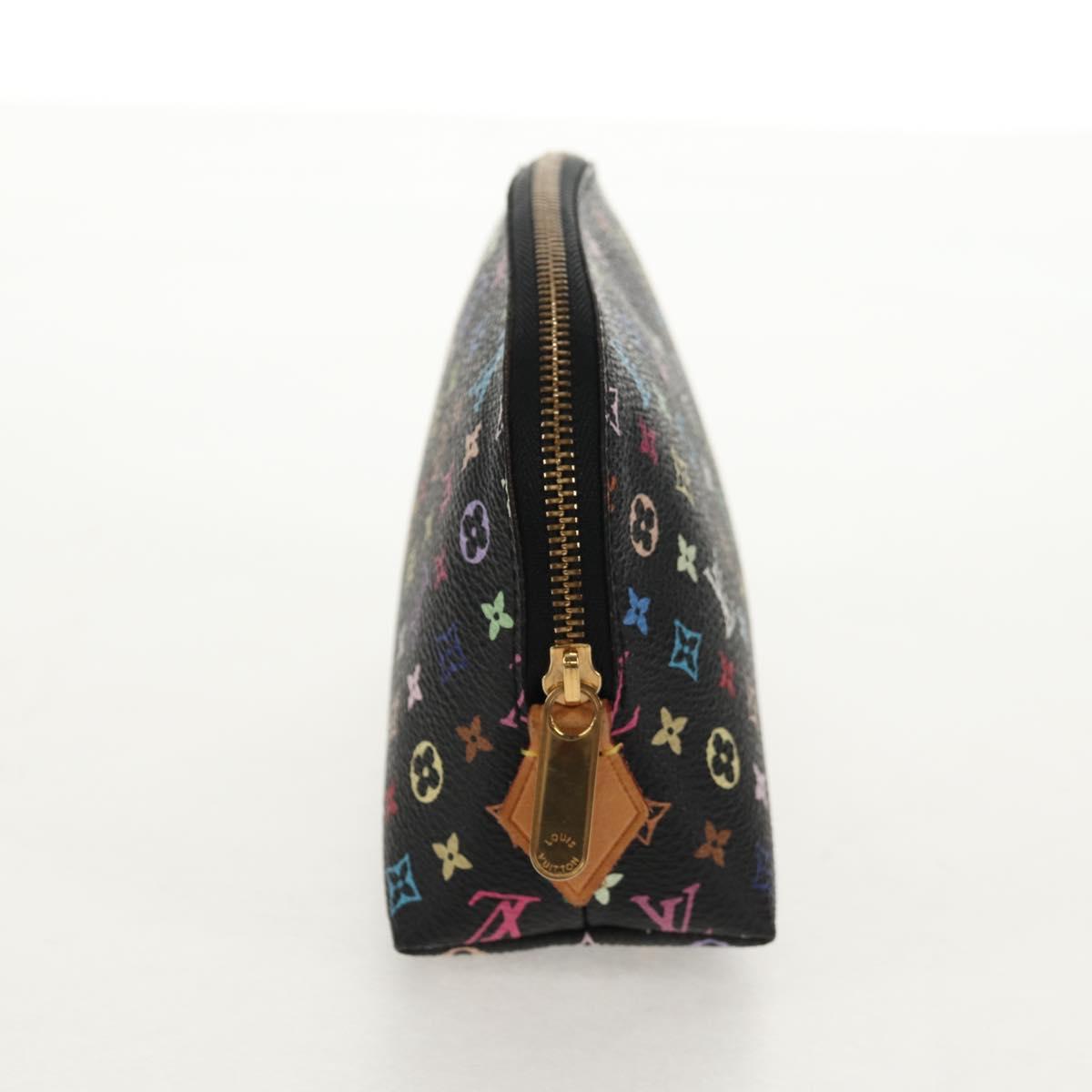 LOUIS VUITTON Monogram Multicolor Pochette Pouch Black M47355 LV Auth 146126V