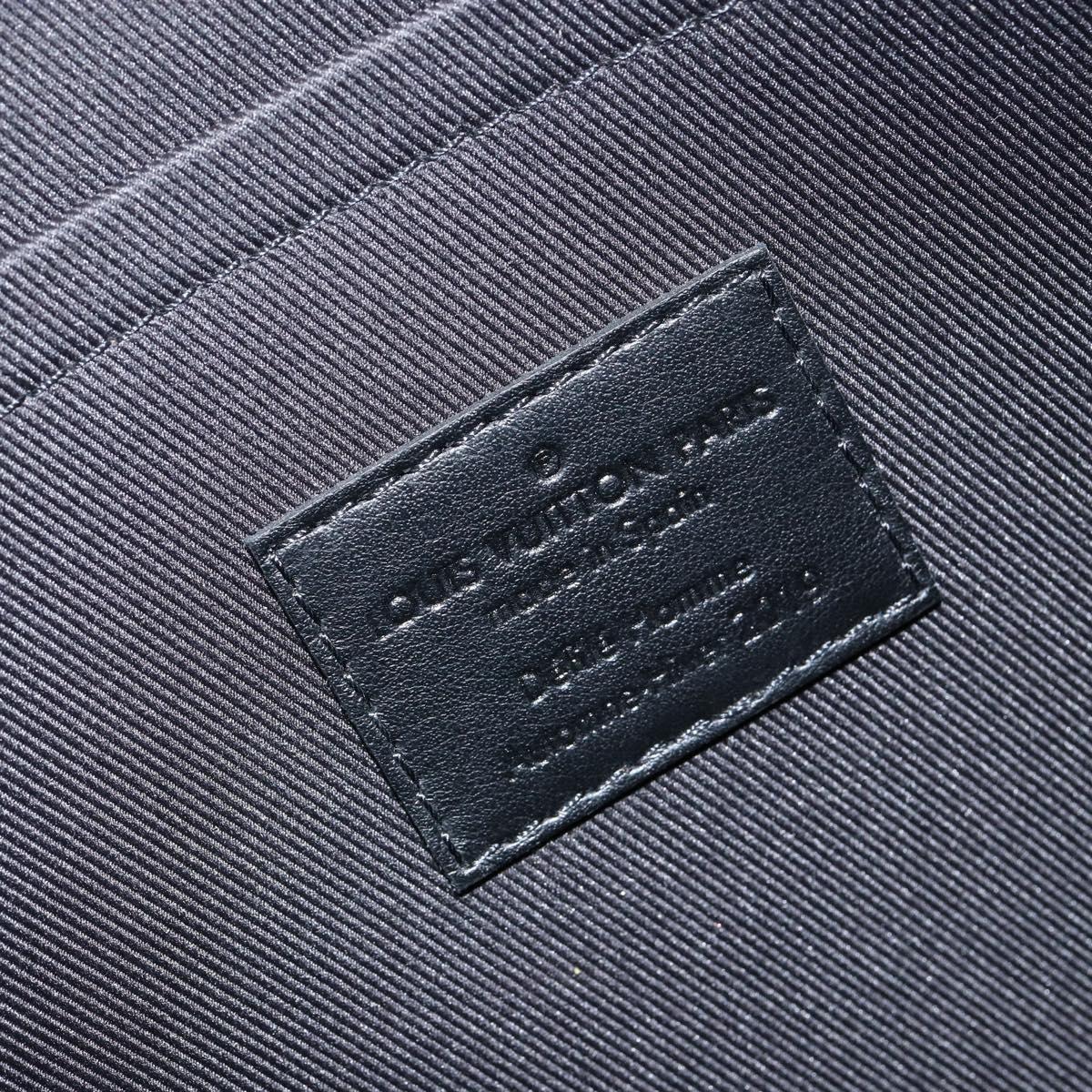 LOUIS VUITTON taiga rainbow Chain Pochette A4 Bag Black M30347 LV Auth 146128