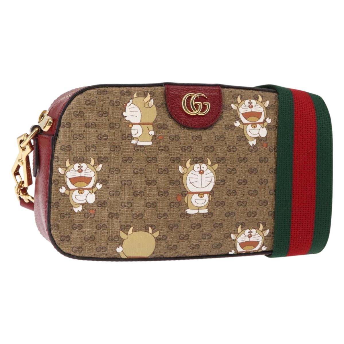 GUCCI Micro GG Supreme GG Marmont Doraemon Collaboration Bag 574886 Auth 146130