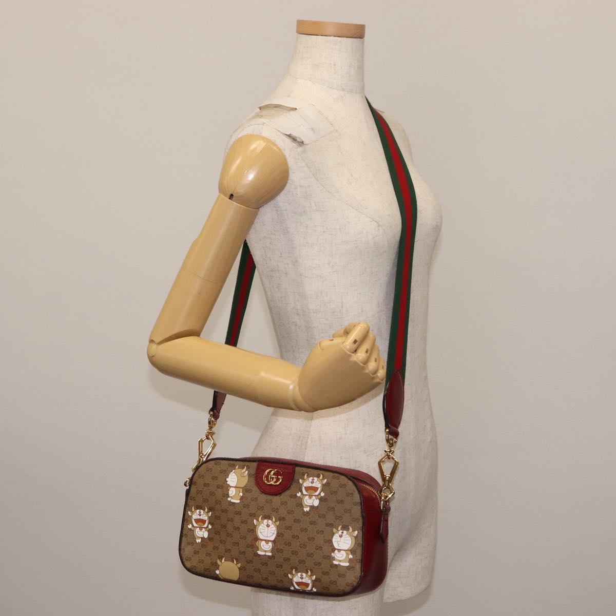 GUCCI Micro GG Supreme GG Marmont Doraemon Collaboration Bag 574886 Auth 146130