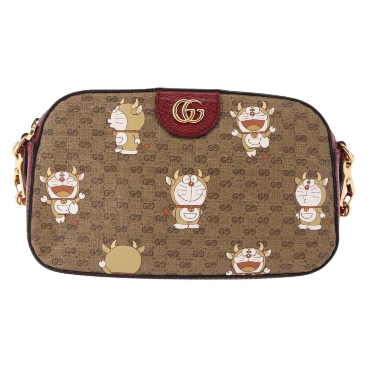 GUCCI Micro GG Supreme GG Marmont Doraemon Collaboration Bag 574886 Auth 146130
