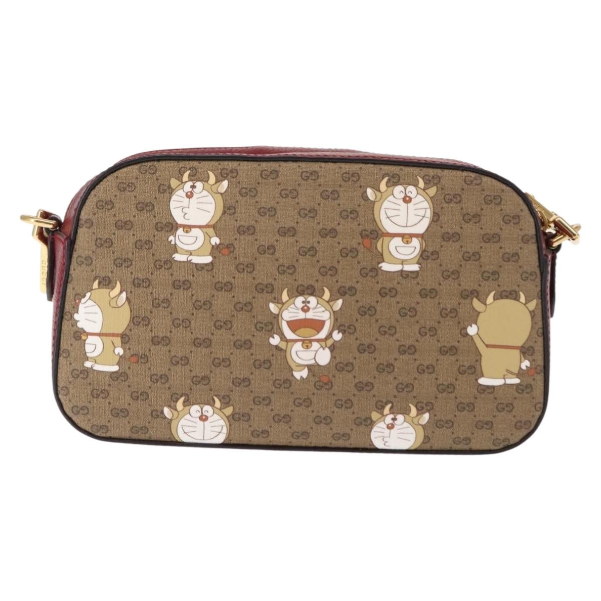 GUCCI Micro GG Supreme GG Marmont Doraemon Collaboration Bag 574886 Auth 146130
