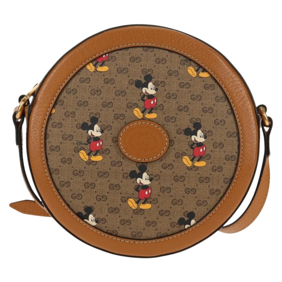 GUCCI Micro GG Supreme Disney Collaboration Bag PVC Beige 603938 Auth 146131M