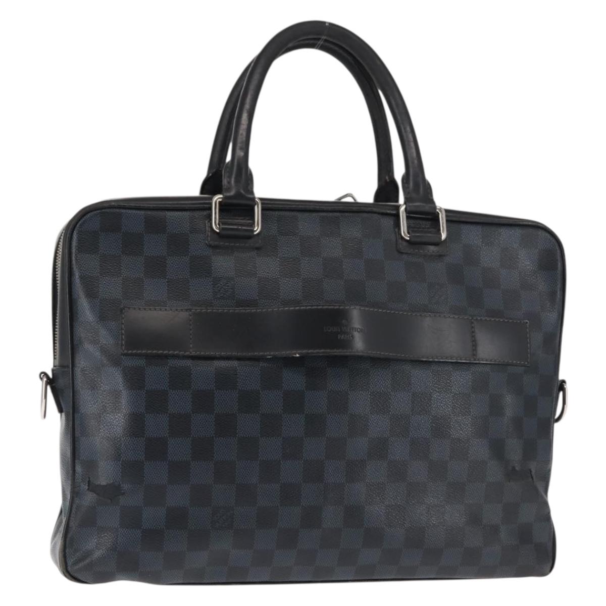 LOUIS VUITTON Damier Cobalt Porte Documents Business Bag N41347 LV Auth 146133