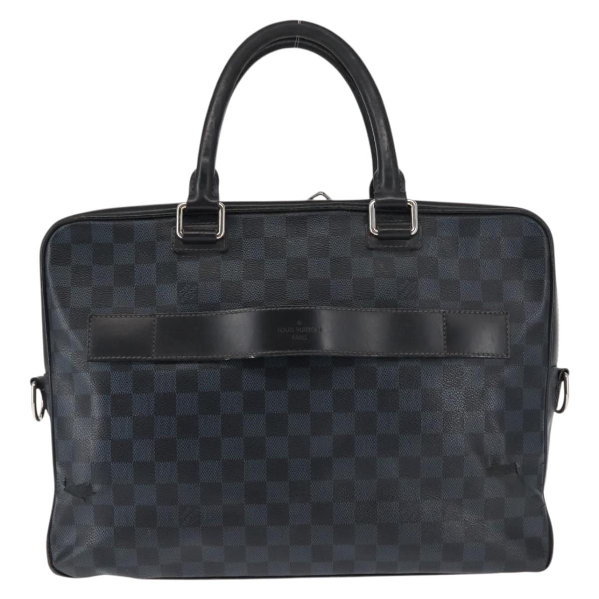 LOUIS VUITTON Damier Cobalt Porte Documents Business Bag N41347 LV Auth 146133