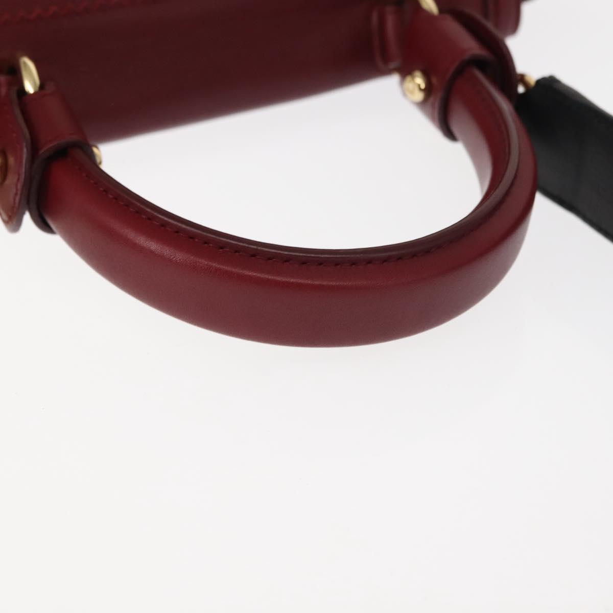 Salvatore Ferragamo Gancini Sofia Hand Bag Leather 2way Red Auth 146140