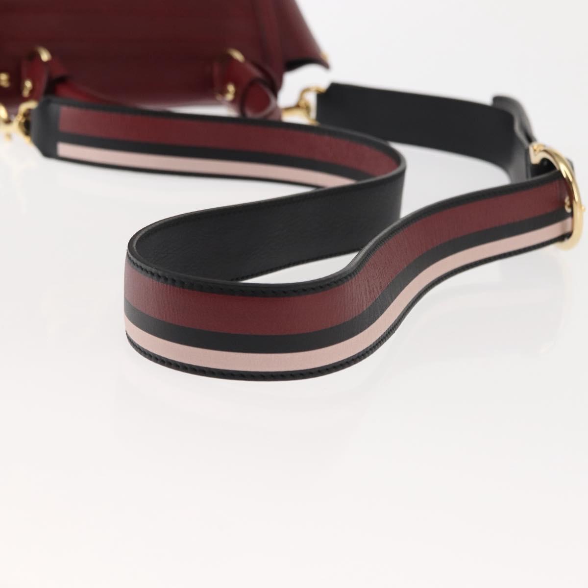 Salvatore Ferragamo Gancini Sofia Hand Bag Leather 2way Red Auth 146140