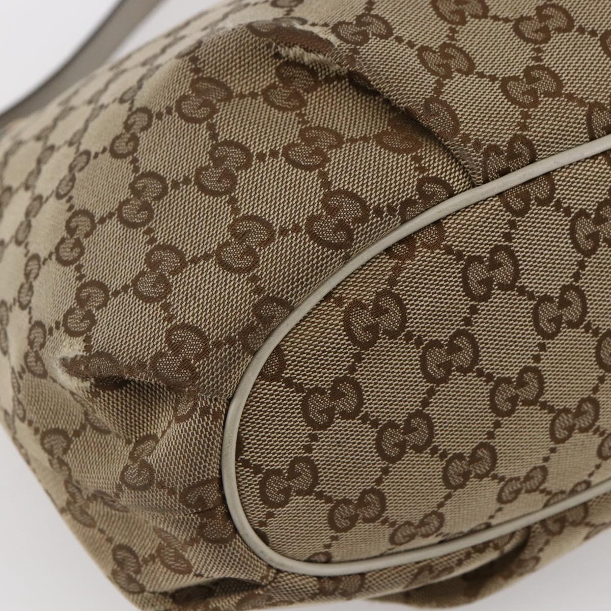 GUCCI GG Canvas Shoulder Bag outlet Beige Auth 146141