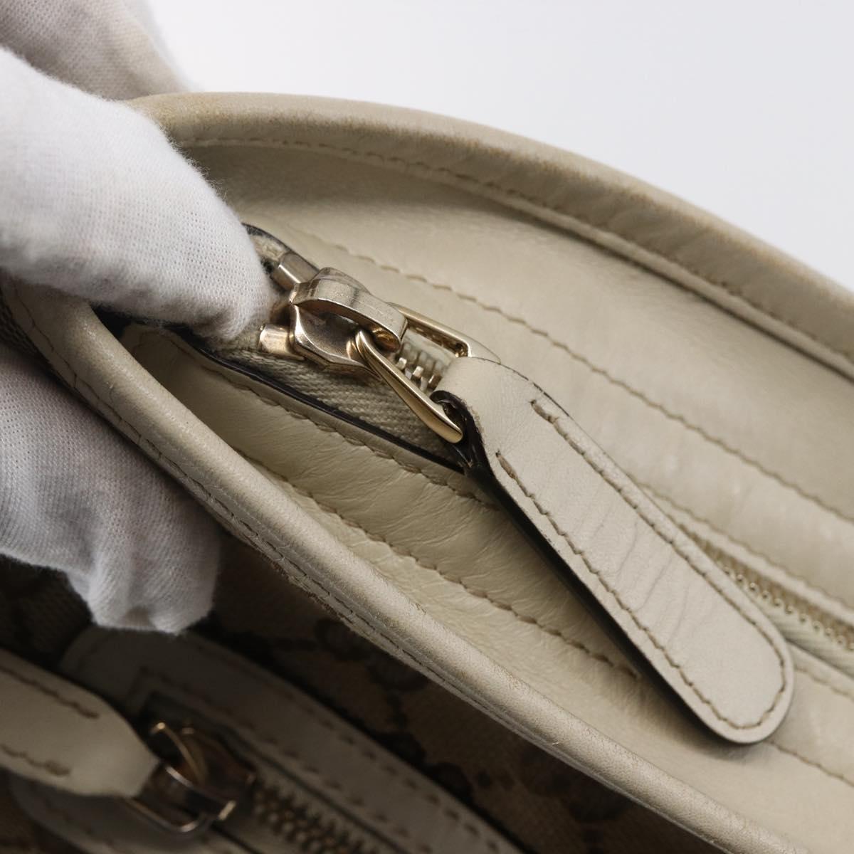 GUCCI GG Canvas Shoulder Bag outlet Beige Auth 146141