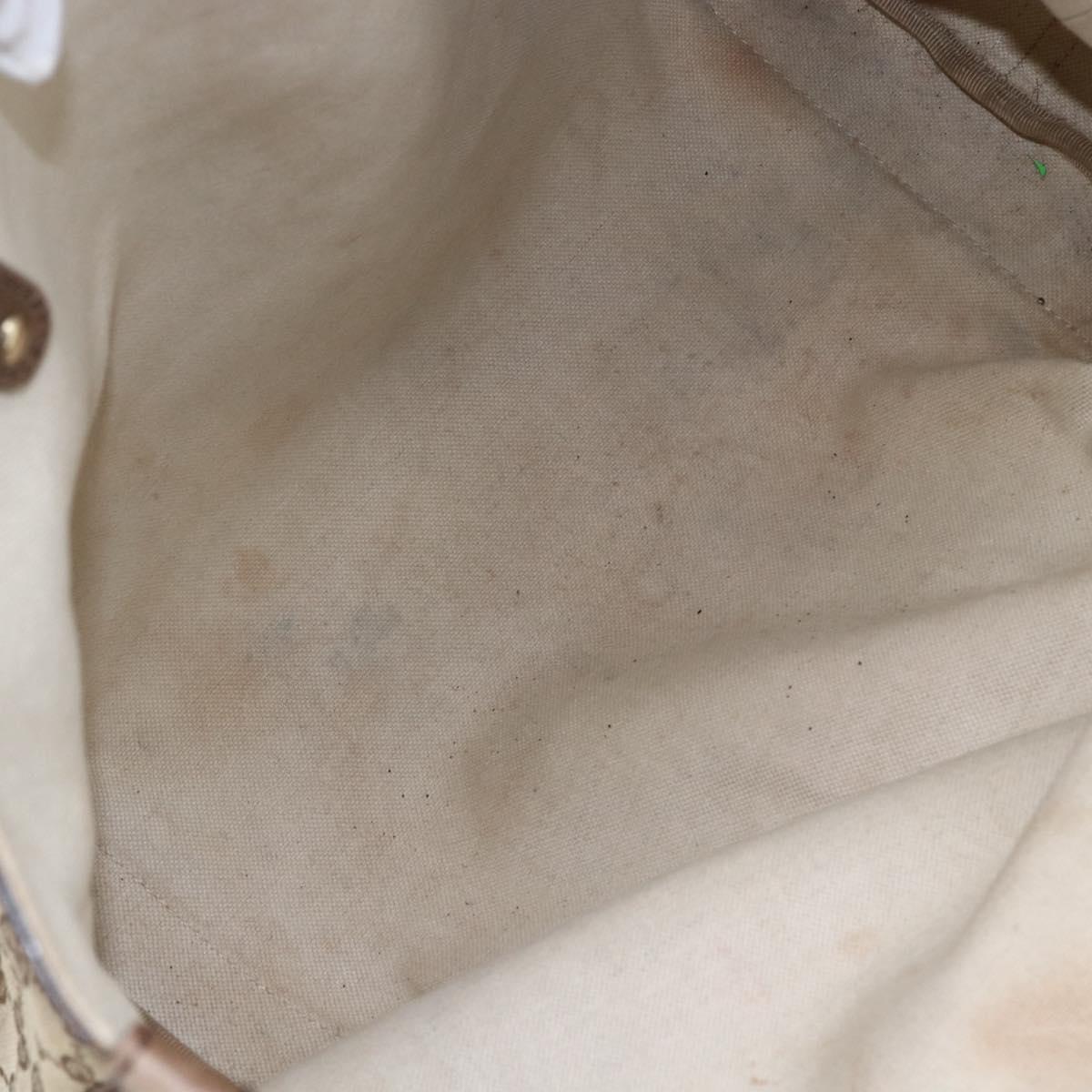 GUCCI GG Canvas Tote Bag Beige Auth 146146