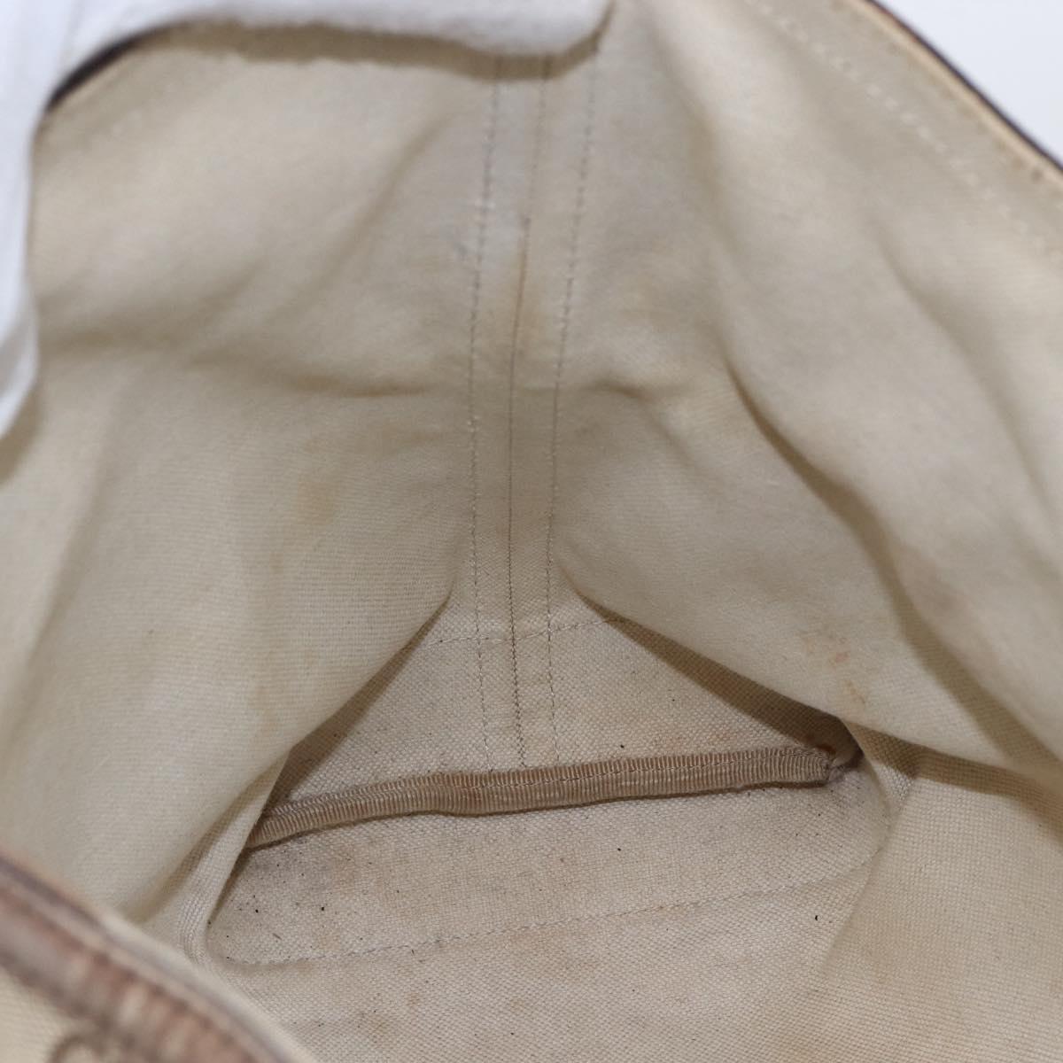 GUCCI GG Canvas Tote Bag Beige Auth 146146