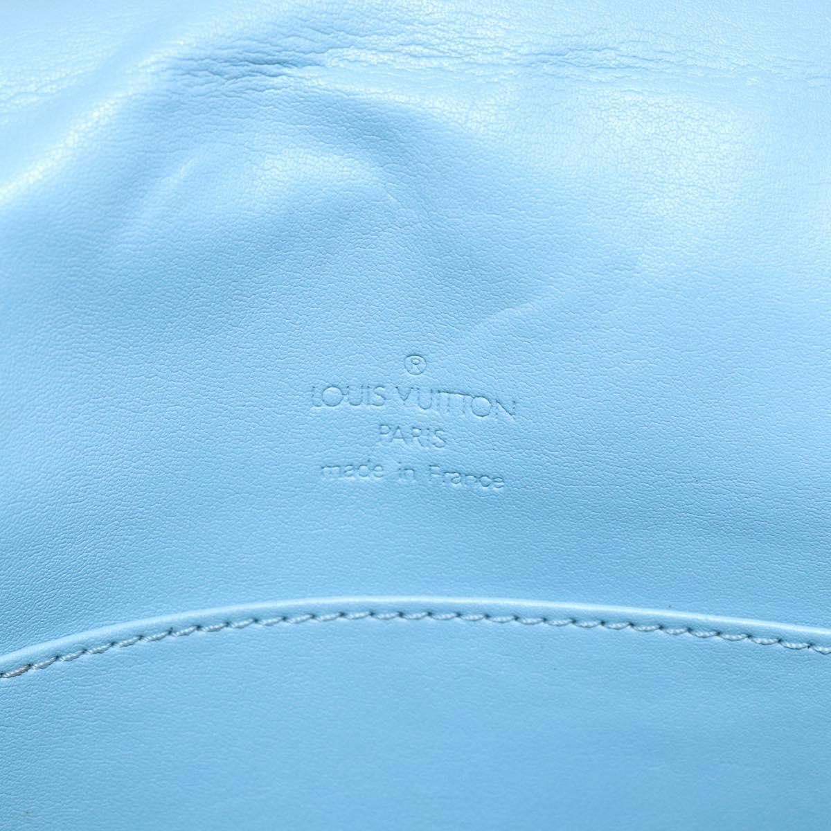 LOUIS VUITTON Monogram Vernis Thompson Street Bag Baby Blue M91009 Auth 146149