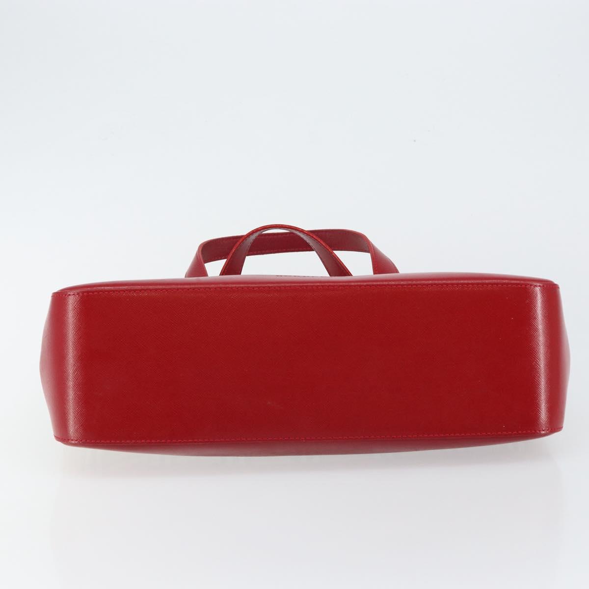 BURBERRY Nova Check Hand Bag Canvas Beige Red Auth 146153