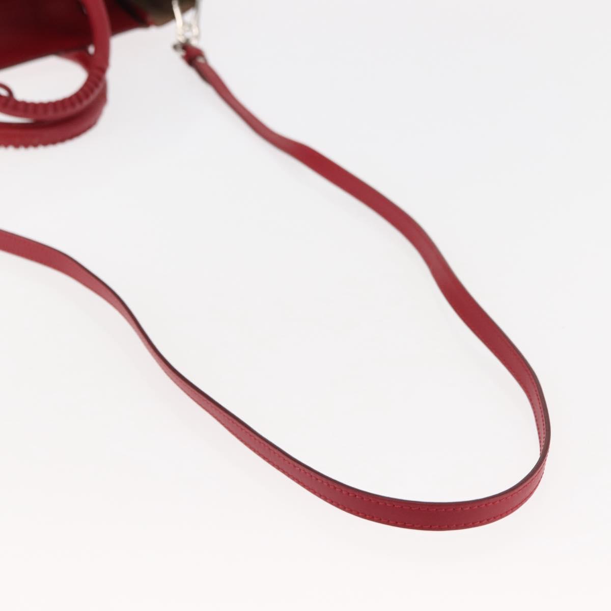 Salvatore Ferragamo Hand Bag Leather 2way Red Auth 146154
