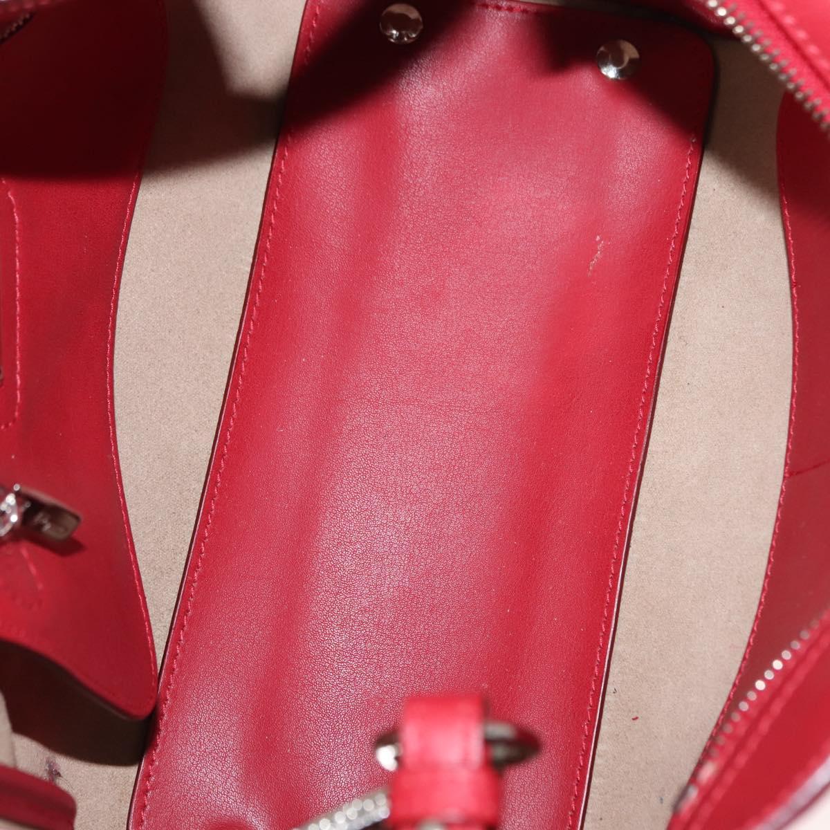 Salvatore Ferragamo Hand Bag Leather 2way Red Auth 146154
