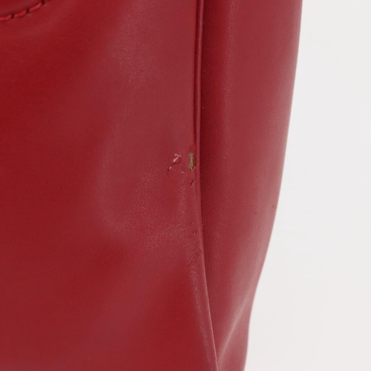 Salvatore Ferragamo Hand Bag Leather 2way Red Auth 146154