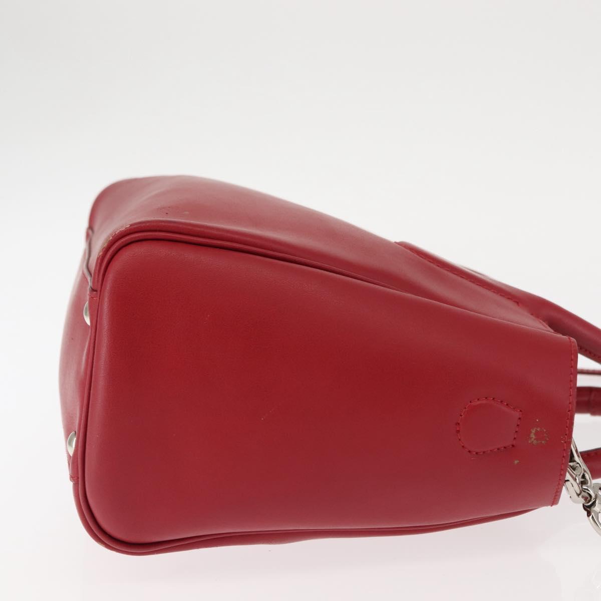 Salvatore Ferragamo Hand Bag Leather 2way Red Auth 146154