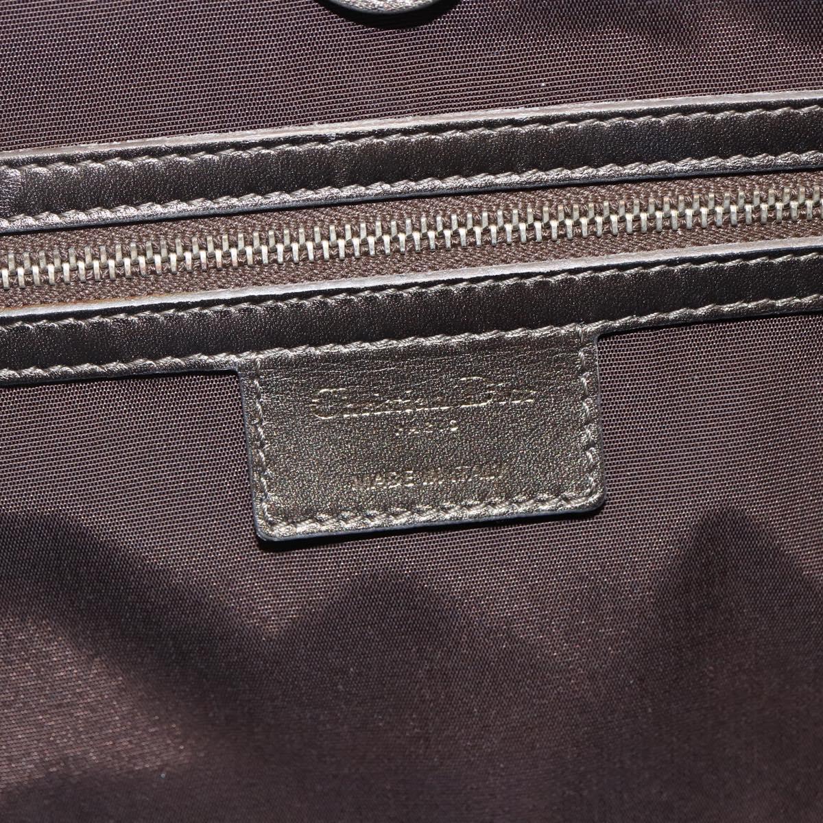 Christian Dior Canage Panarea Tote Bag Coated Canvas Bronze Gold Auth 146155