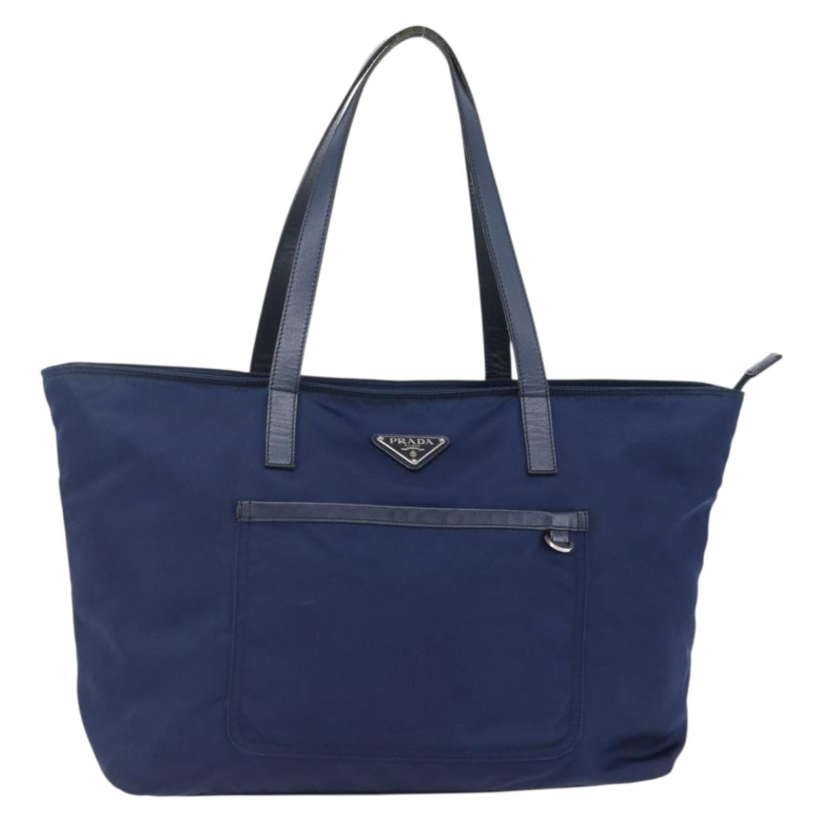 PRADA Tote Bag Nylon Navy Auth 146156
