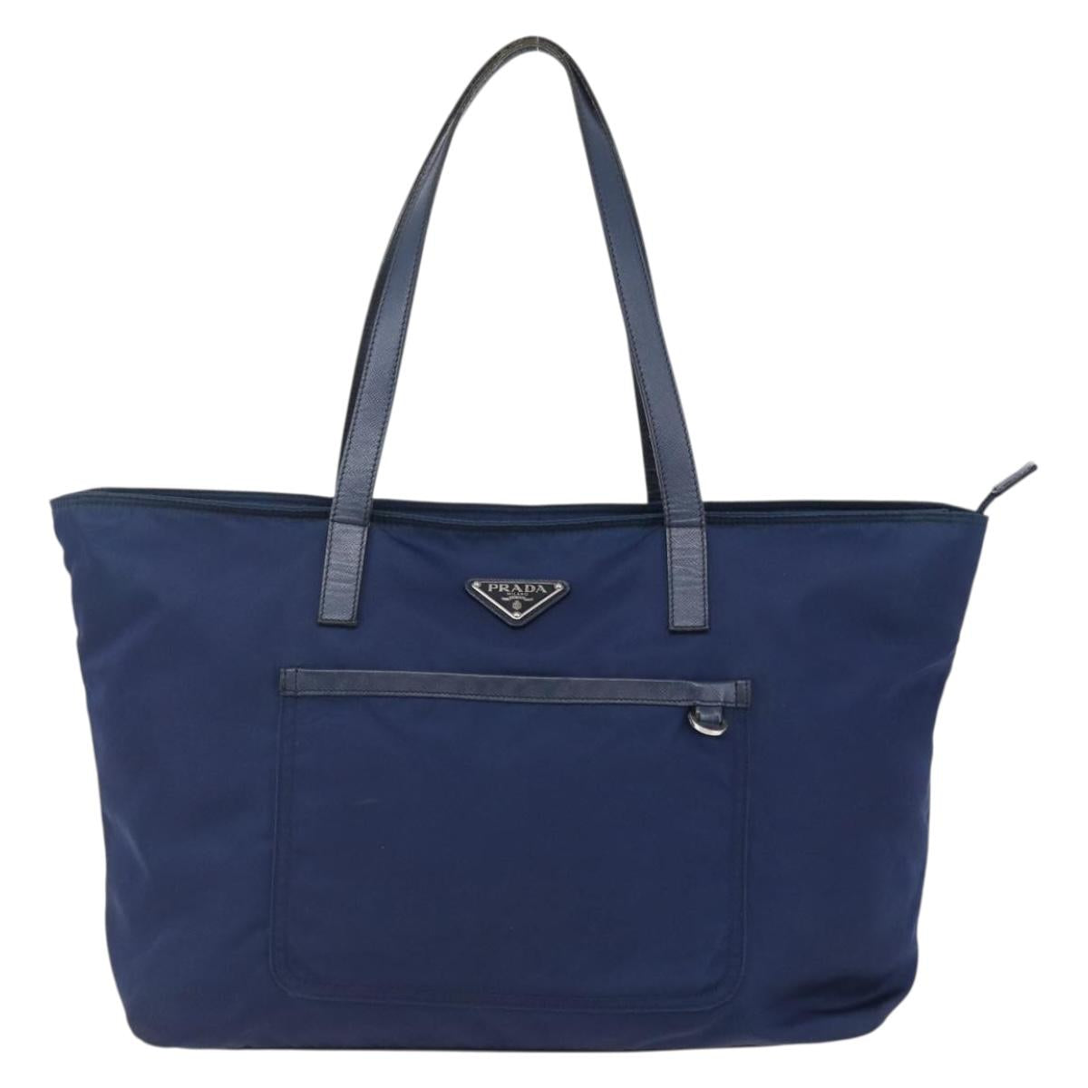 PRADA Tote Bag Nylon Navy Auth 146156