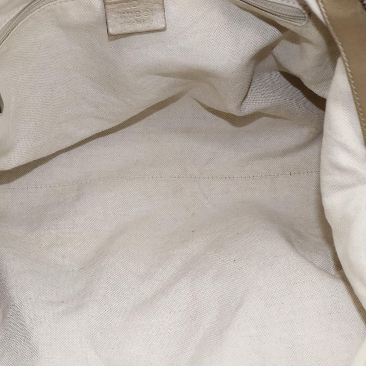 GUCCI GG Canvas Hand Bag 2way Beige Gold Auth 146157