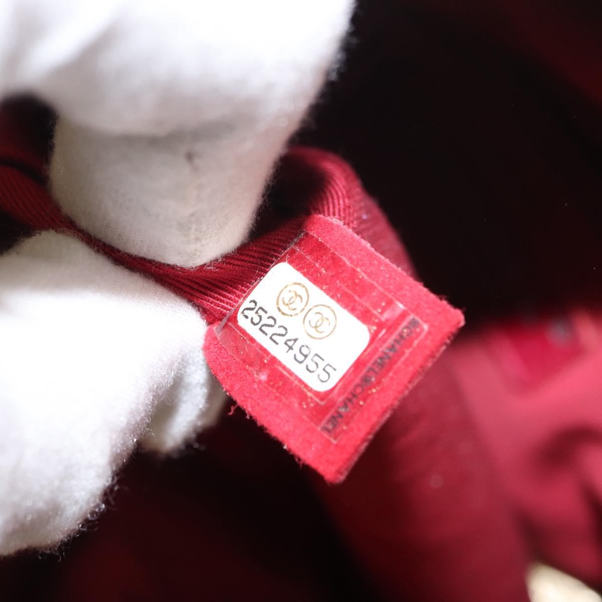 CHANEL Shoulder Bag Leather Gold Silver CC Auth 146160