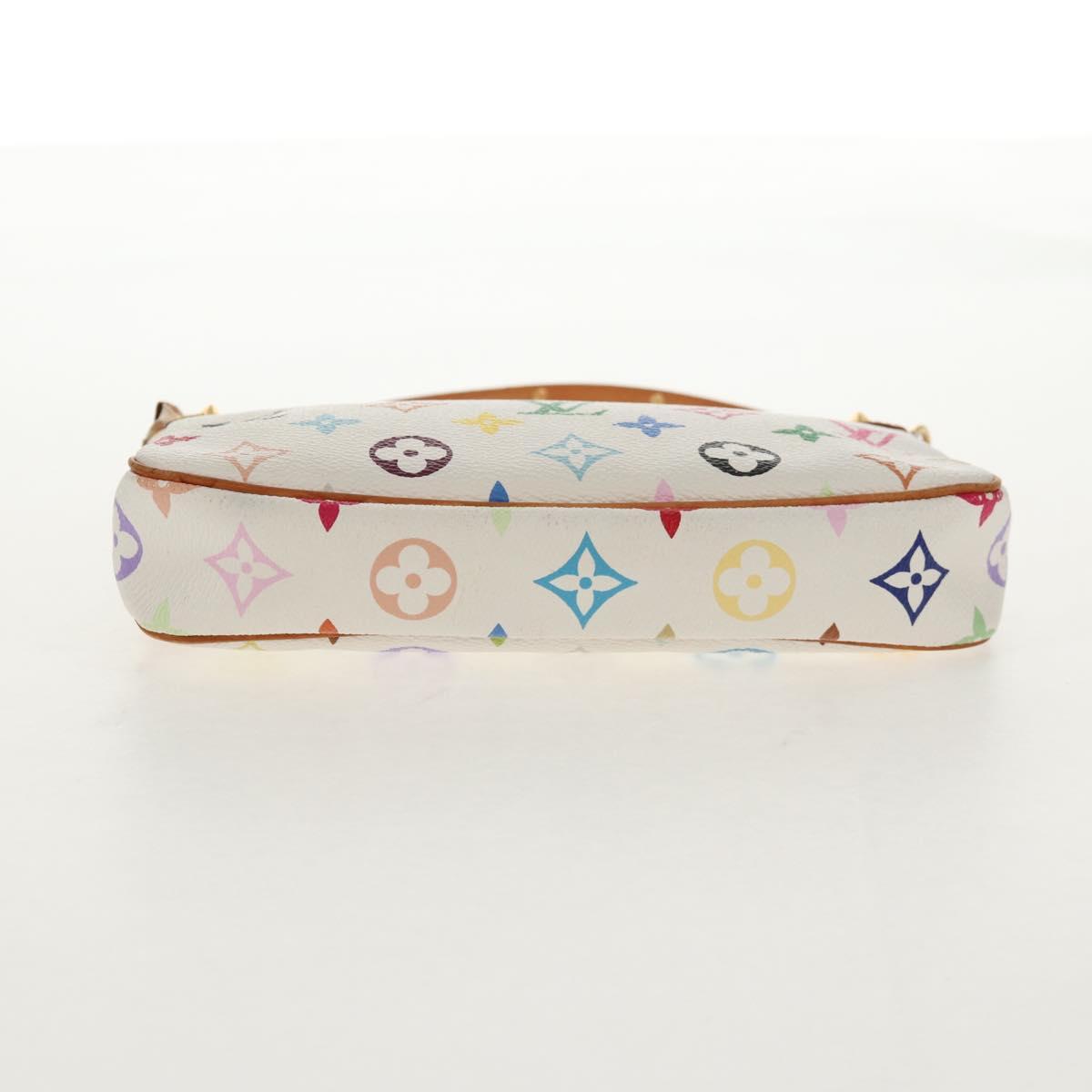 LOUIS VUITTON Multicolor Pochette Accessoires Pouch White M92649 LV Auth 146161A