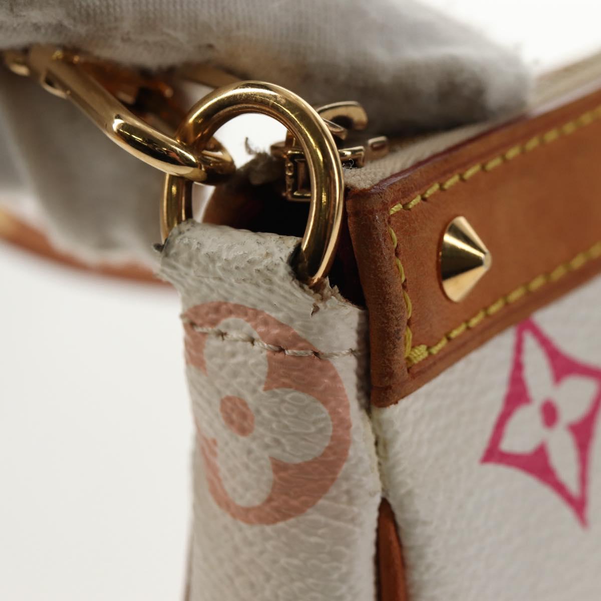 LOUIS VUITTON Multicolor Pochette Accessoires Pouch White M92649 LV Auth 146161A
